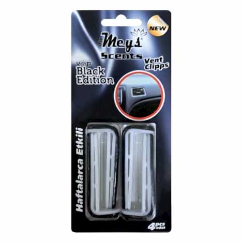 Meys Vent Clipps Havalandırma Koku Black Edition (Siyah)